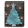 Designocracy Christmas Tree Art on Board Wall Decor 9881112